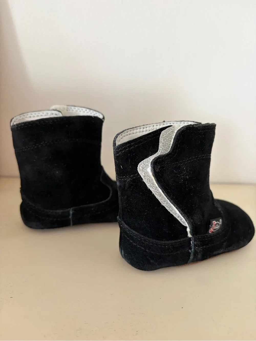 Justin Black Suede Baby Boots 3-6 months